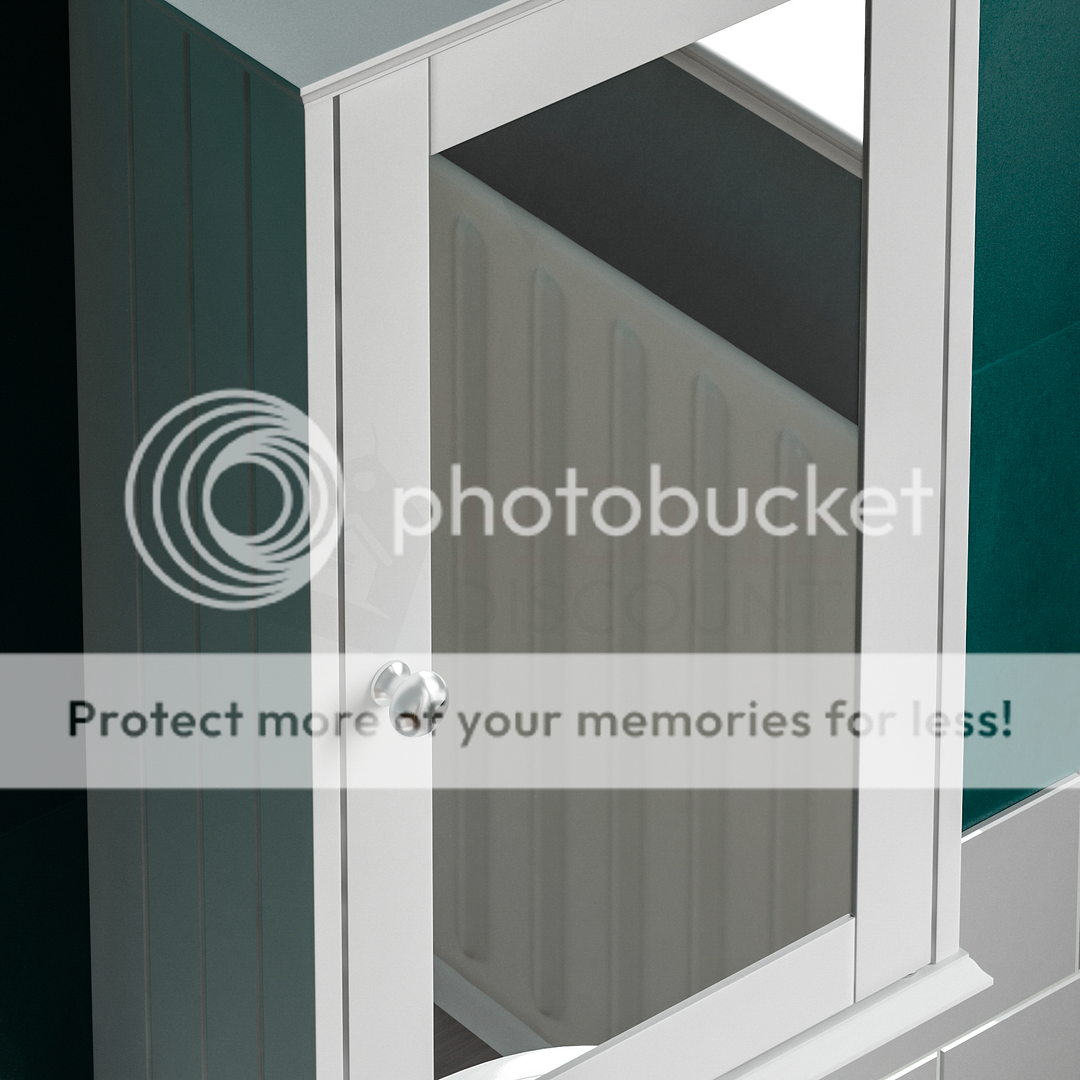 Badezimmer Hängeschrank Wandschrank Einzel Spiegel Tür Schrank Weiß